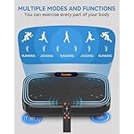 Vibration Plate Exercise Machine, Vibrating Plate Platform for Lymphatic Drainage with 200 Adjustable Speeds, Power Vibration Plate for Weight Loss & Fitness, Supports Weight 450 Lbs - Image 3