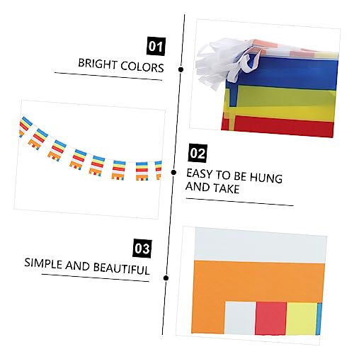 IWOWHERO Bandeira budista bandeira ao ar livre decoração ao ar livre bandeira da paz suprimentos bud