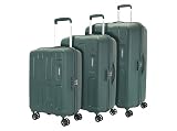 American Tourister 3PC PP Ivy 2.0-8 Wheel, Set (Small + Medium + Large) Hard Suitcase for Travel/Trolley Bag with Combination Lock &amp; Smooth Sliding Double Wheel - Forest Green, 55 Cm, 68 Cm, 79 Cm Amazon Deal