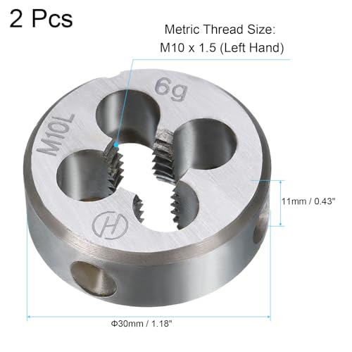 Troquel redondo M10 x 1,5 para roscas izquierdas dañadas 3