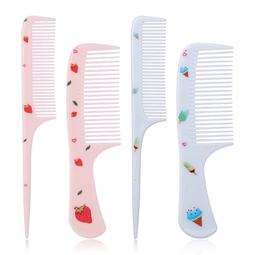 Set de 4 peines pequeños de plástico para niños y niñas miniatura 1
