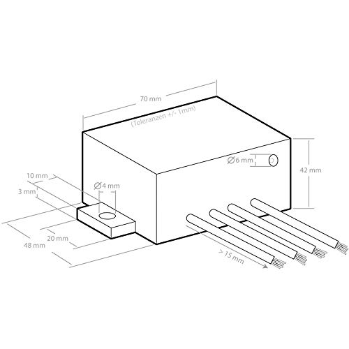 Kemo M062 Mini Weidezaun Hochspannungsgenerator 9 - 12 V/DC. Pulsierende, schwache Hochspannung von 1000 Volt. Kleintier-Elektrozäune, Einbrecherschutz, (L x B x H) 72 x 50 x 42 mm