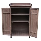 Dieser Gartenschuppen verfügt über ein Doppeltür-Design für einfachen Zugang zu Ihren Gegenständen. Das rostfreie Scharnier sorgt für ein reibungsloses Öffnen und Schließen und erhöht den Komfort. Die Konstruktion und die wetterfesten Materialien schützen Ihre Sachen und sind somit eine ideale Wahl für die Aufbewahrung im Freien. Halten Sie Ihren Raum ordentlich und ordentlich mit dieser praktischen Lösung.