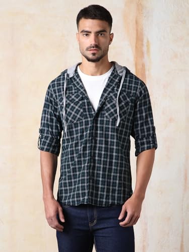Image of High Star Men's Full Sleeve Cotton Shirt | Stylish Casual Shirt for Men | Comfortable & Trendy