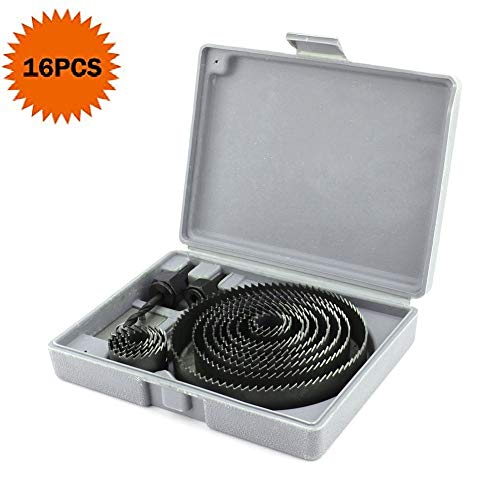 Hole Saw Kit, LEBERNA 16 Pieces 3/4"-5'' Set in Case with 2 pcs