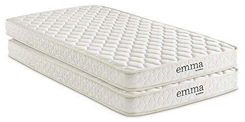 Modway Emma 6" Twin Mattress Foam Set of 2, White