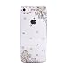 EVERMARKET(TM) Hot New Big Rhinestone Crystal Girl Women Apple Iphone5 Case 5s 5g Case Iphone 5 Case with Five Leaf Flower