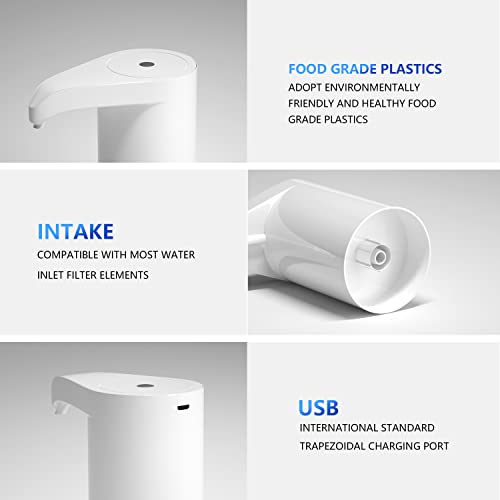 Msxcse Electric Water Bottle Pump, Water Bottle Dispenser,Usb Charging Drinking Water Dispenser, Universal Water Pump For 5 Gallon Water Jugs Bottles, Portable Water Dispenser For Home Camping #TOP2