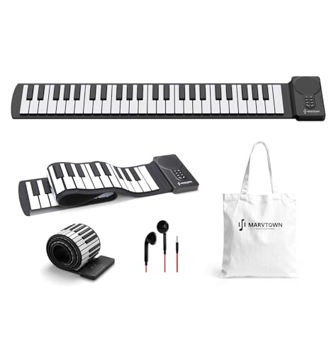 MARVTOWN 49Key Roll Up Digital Piano Keyboard, Portable