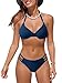 JFAN Costumi da Bagno Donna Due Pezzi Bikini Push Up Costumi Donna Mare a Vita...