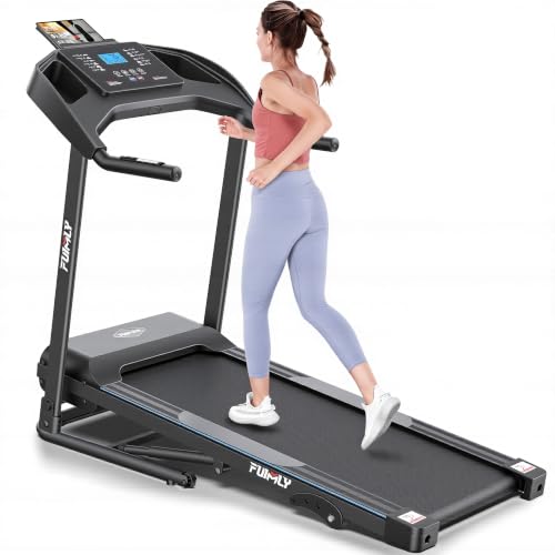 Image of Treadmill with Incline, FUNMILY 3.5HP Heavy Duty Folding Treadmill for Home, 400 lb Capacity Walking Running Machine with Body Fat Measurement & Heart Rate Sensor