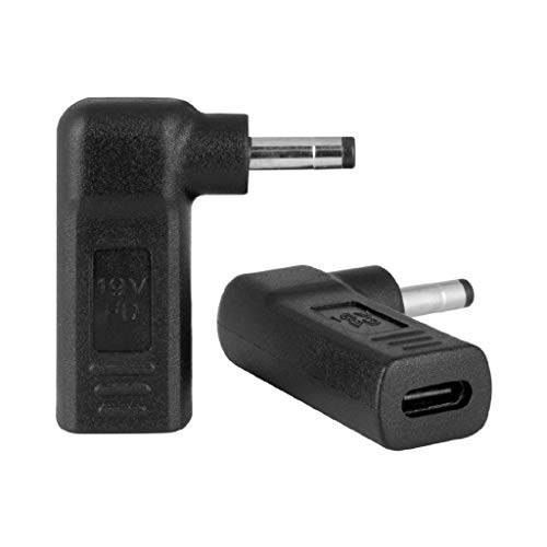 Onite 2PCS Female PD USB C to 4.0x1.7mm Male Adapter Slim Tip Converter Charge Connector Compatible for Lenovo IdeaPad 330s 3 5 120s 510 520 530s 310-15IKB 320-15ABR 320-15IAP,and More Laptop Power