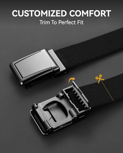 CHAOREN Tactical Belt Men - 1.5" Stretch Nylon Gun Belts for Mens - Quick Release Slide Buckle for Military Work EDC Hiking4