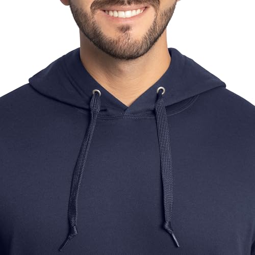 Image of Fruit of the Loom Men's Eversoft Fleece Pullover Hooded Sweatshirt, Moisture Wicking & Breathable