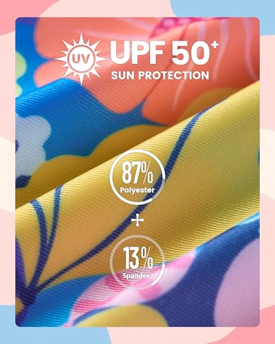 Image of Angel season Girls Swimsuits Kids Bathing Suit One Piece Swimwear with UPF 50+ Cute