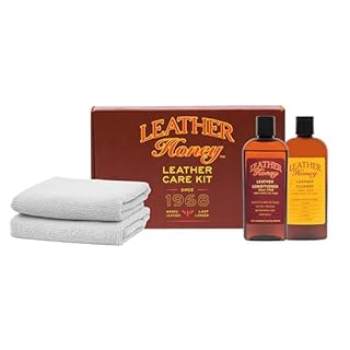 Leather Honey Leather Care Kit - Leather Cleaner + Leather Conditioner + Applicator Cloths - Same Quality Formula Since 1968 - Leather Care for Jackets, Furniture, Auto Interiors, Shoes
