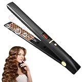 Hair Crimpers for Women, 120-200℃ Hair Crimper for Women, Negative Ion Crimping Tool Hair with Auto Shut Off, Crimpers Hair for Long-Lasting Root Volume Fluffy Hairstyle (Black)