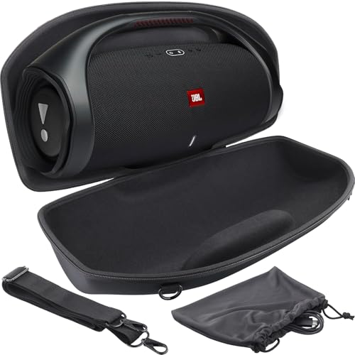 co2CREA Hard Travel case Replacement for JBL Boombox 2 Boombox 3 Waterproof Portable Bluetooth Speaker (All Black Case for Boombox 2 Speaker)