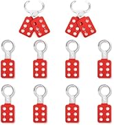 10pcs Lockout Tagout Hasp, Safety Aluminium Insulation Padlock Hasp for Multiple Management, Insu...