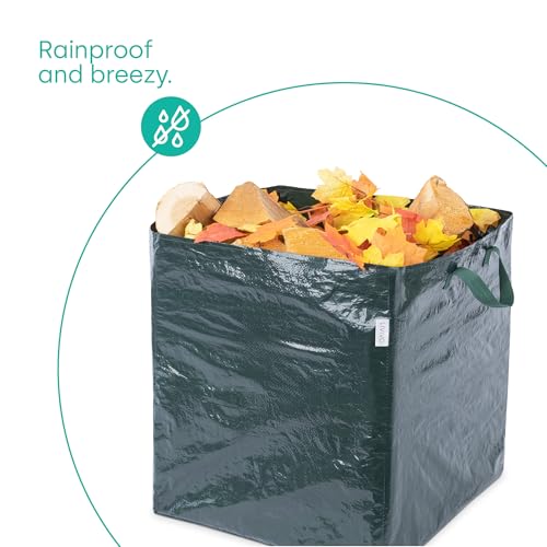 LIVIVO Heavy Duty Garden Waste Bags – Set of 2, 82L Reusable Waterproof Garden Rubbish Sacks with Handles, Tear-Resistant Collapsible Garden Bags for Grass, Leaves, Outdoor Rubbish 4 LIVIVO Heavy Duty Garden Waste Bags – Set of 2, 82L Reusable Waterproof Garden Rubbish Sacks with Handles, Tear-Resistant Collapsible Garden Bags for Grass, Leaves, Outdoor Rubbish - Image 4