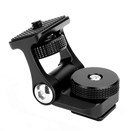 Hot Shoe Mount Adapter Camera Monitor Holder 1/4" Thread for Camcorders, Smartphone, Gopro