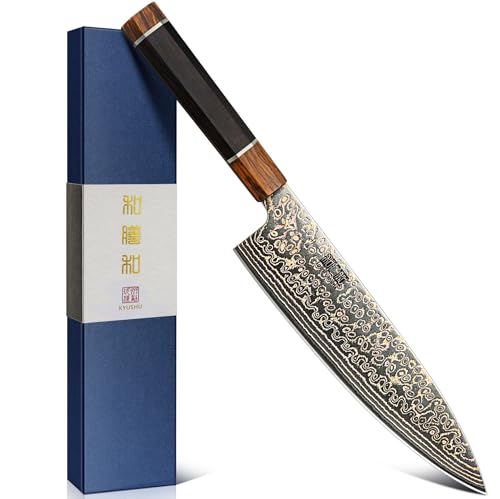HOSHANHO 8 Inch Copper Damascus Knife