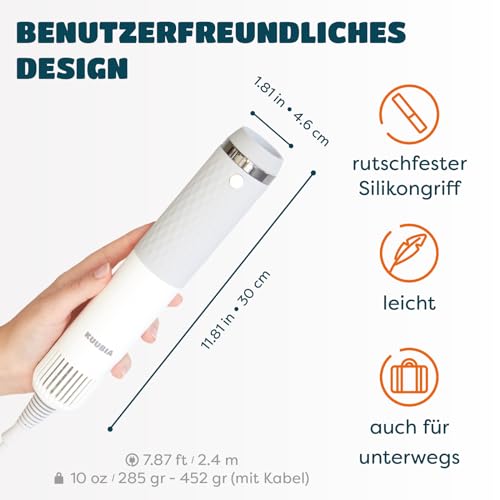 KUUBIA 5-in-1 Hundeföhn 900W | Blower Hundefön | Föhn und Bürste in einem | Tierföhn für Hund & Katze | Hundetrockner | Leise, NTC, Negative Ionen, Tragbar | für alle Rassen und Felltypen - Dryer