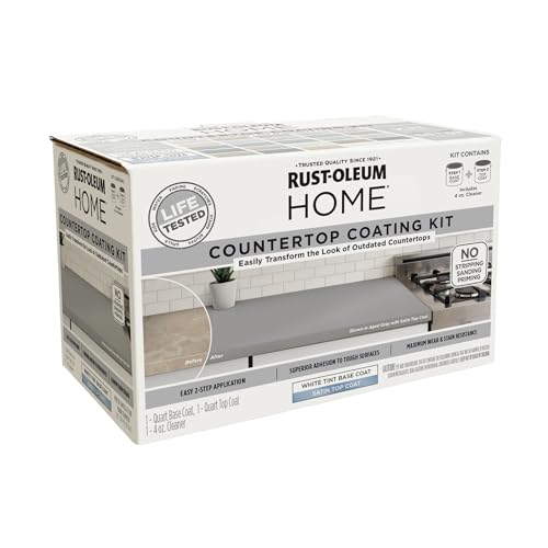 Comparison: Best Coating For Wood Countertops 9 Rust-Oleum 384962 Home Countertop Coating Kit, Satin White