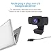 immagine 5wansview Webcam 1080P con Microfono, Webcam PC Laptop Desktop Computer USB 2.0 con Clip Regolabile per Videochiamate, Studi, Registrazione e Giochi