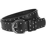 Cintura con Borchie: Gli abbellimenti minimalisti con borchie offrono molteplici possibilità di stile per un look contemporaneo. Le doppie file di borchie metalliche aggiungono carattere senza rinunciare alla qualità e possono essere facilmente abbinate a look streetwear, punk o abbigliamento quotidiano. Questo articolo indispensabile non può mancare nel guardaroba di qualsiasi fashionista