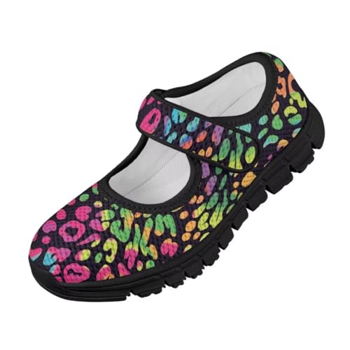 Mary Jane Shoes Girl's Lightweight Sneaker Toddler Cute Anti-Skid Sneaker with Magic Sticker Casual Wear