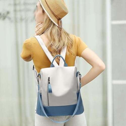 Image of Zibuyu Fashion Backpack Bags for Women, Soft PU Leather Backpack, Secure Travel Backpack with Full Open Back Zipper, Multi Pocket Day Bag Backpack with Shoulder Strap & Handle