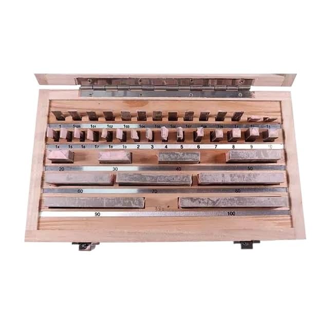 Certificated Gage Block Set 38 Pcs Grade 0 Slip Jo Blocks 1-100mm