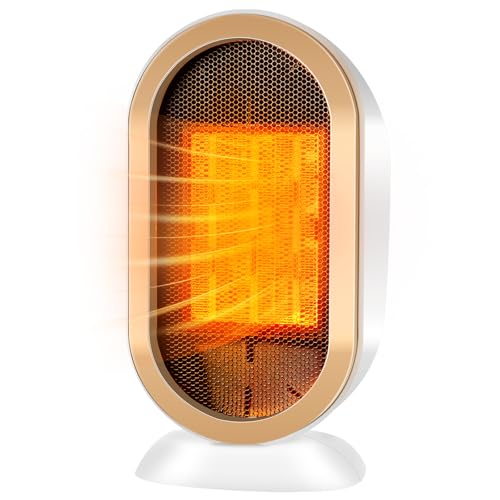 Feebee Heizlüfter Energiesparend, PTC-Heizlüfter Leise 800W/1200W Tragbare Heizlüfter klein...