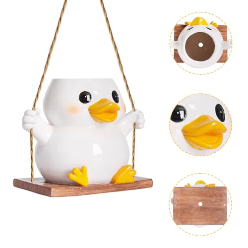Pots de fleurs suspendus canard pour éviter le pourrissement des racines - 4