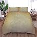 Bedding zestaw pościeli, żółta pustynia, z mikrofibry, poszwa na kołdrę 200 x 200 cm i 2 poszewki na poduszki 80 x 80 cm, 3-częściowy zestaw z poliestru, z zamkiem błyskawicznym, dla dorosłych i dzieci
