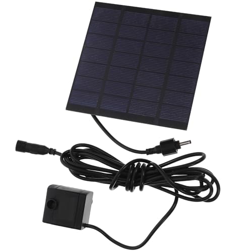 Totority Bomba de Agua Solar Sumergible de 7v 1w Panel Solar, Capacidad 180 L/h, Material Plástico Duro y Silicio Monocristalino, Adecuado para Estanque de Jardín o Fuente
