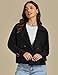 luvamia Women Jacket Oversized Jacket Cropped Women Black Womens Plus Size Jackets Fall Fall Womens Trench Coat Black XX-Large Fits Size 20/22