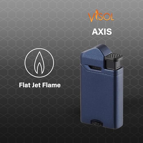 Encendedor Visol Axis antorcha llama plana recargable azul miniatura 2