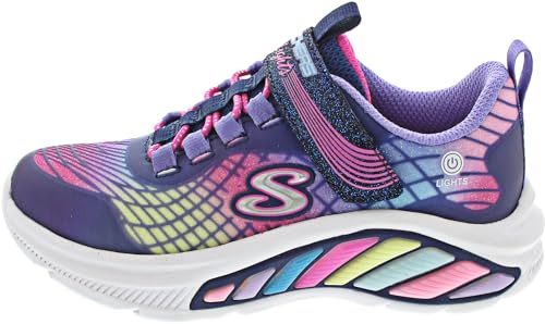 Baskets bleu et multicolores Skechers Rainbow Cruisers de marche légère pour enfant
