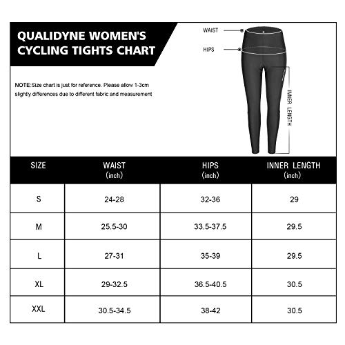 image for qualidyne Women Cycling Tights, Qulidyne Women's Bike Pants 3D Padded 