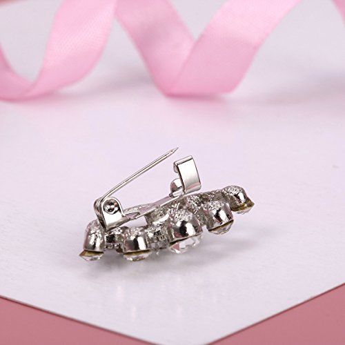 Image of LUOEM 12 Pack Crown Brooch Pins, Mini Rhinestone Pins for Women