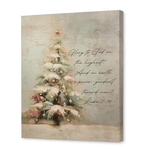 Christian Christmas Tree Wall Art