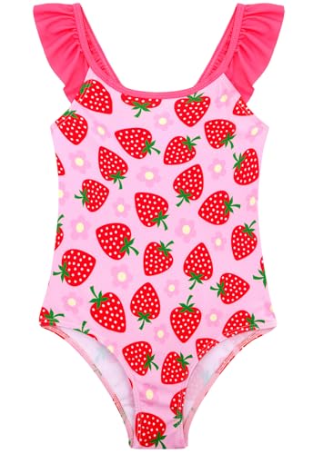 Image of DAXIANG Girls Ruffles One Piece Swimsuits Quick Dry Beach Sport Swimwear Toddler Kids Mermaid Unicorn Bathing Suit 4-10 Years