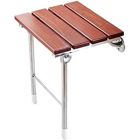 Lloow Silla de Ducha de Madera Maciza Plegable Cover