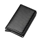 Carteira Masculina Proteção RFID Antifurto Slim Porta Cartões Notas (Carbono)
