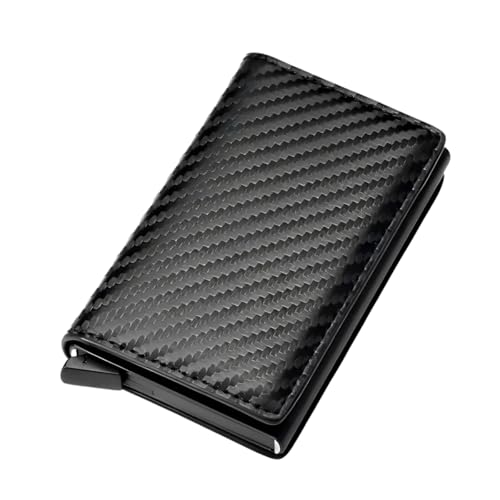 Carteira Masculina Proteção RFID Antifurto Slim Porta Cartões Notas (Carbono)