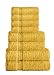 Produktbild Divine Textiles 8-teiliges Handtuch-Set, 100% Baumwolle, 500 g/m², 2 Badetücher, 2 Handtücher, 4 Waschlappen, baumwolle, senffarben, 8 piece Towel Set