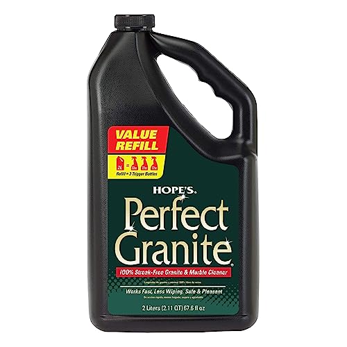HOPES Perfect Granite & Marble Countertop Cleaner Refill Stain Remover and Polish Streak-Free Ammonia-Free 67.6 Ounce Pack of 1