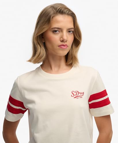 T shirt rayé femme Superdry Varsity Script - vue 5